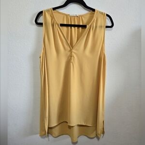 LUSH Mustard Yellow Sleeveless Tunic Blouse Size Large